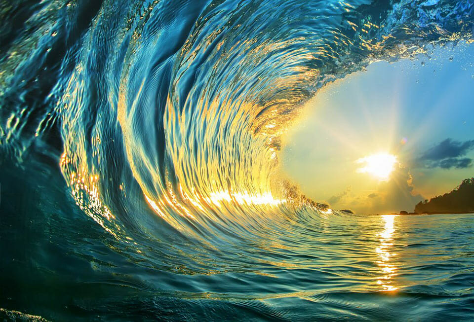 inside view of a wave